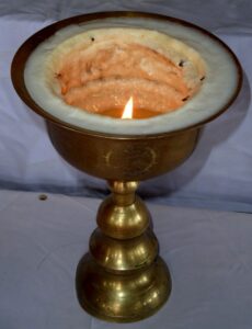 No interior do Templo Tibetano, Bodhgaya