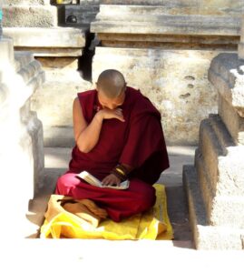Monge Tibetano no Templo Mahabodhi, Bodhgaya
