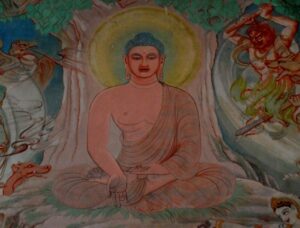 Fresco no Templo Mulagandhakuti, Sarnath