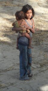 Crianças na Índia rural
