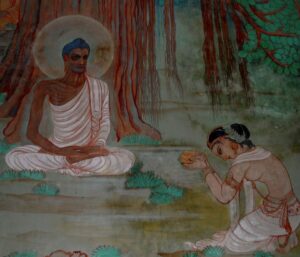 Fresco no Templo Mulagandhakuti, Sarnath