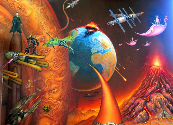 Wat Rong Khun - pintura, super-herois